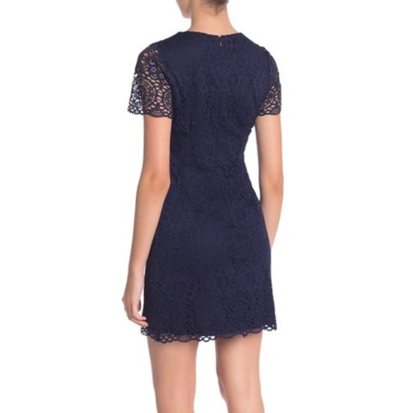 Laundry by Shelli Segal Cap Sleeve Lace Mini Cocktail Sheath Dress NWT $148 - Picture 2 of 8